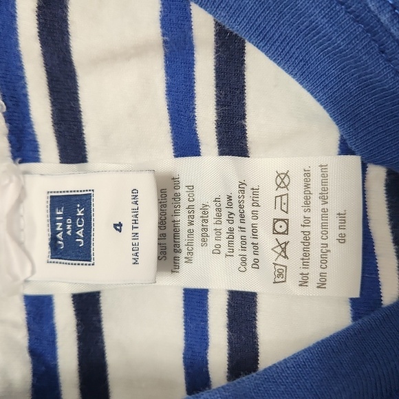 Janie and Jack Blue & White Reversible Dog Shirt - Picture 5 of 7